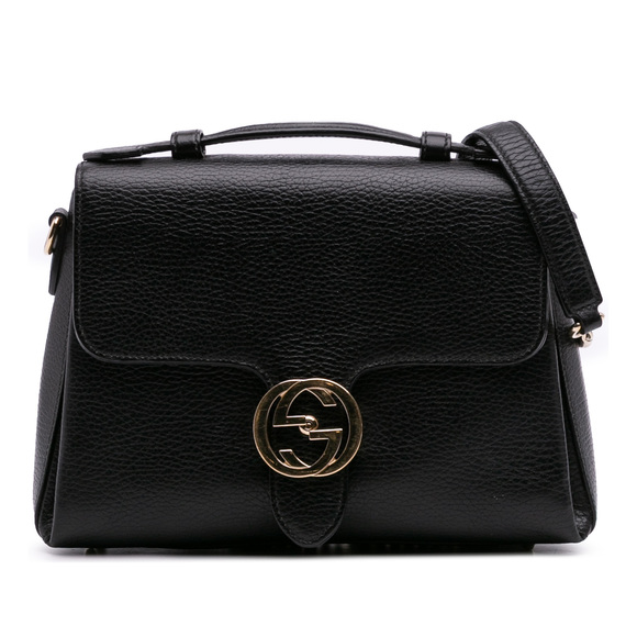 Pre-Loved Gucci Small Dollar Calf Interlocking G Satchel - Picture 1 of 11